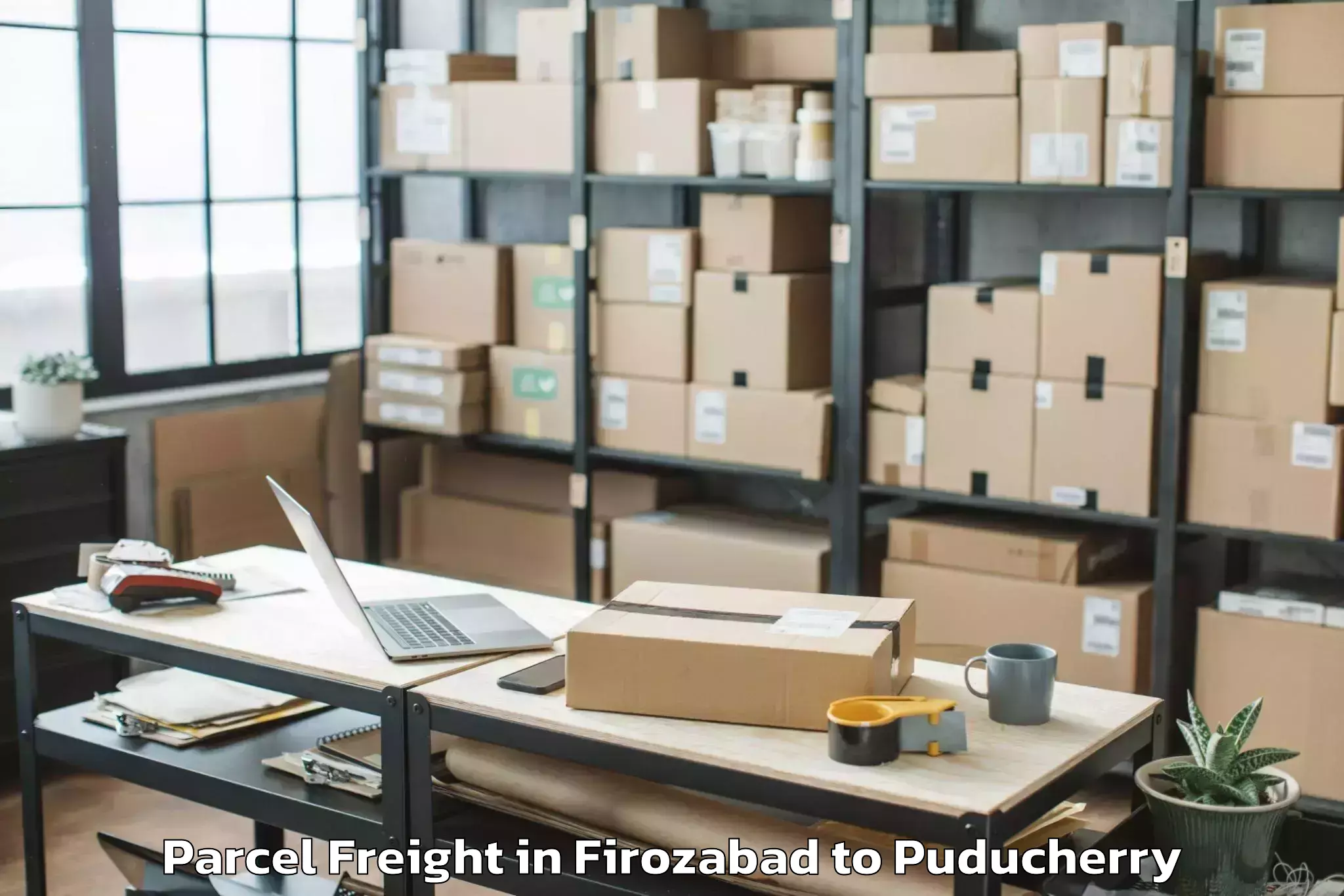 Book Firozabad to Sri Balaji Vidyapeeth Puducher Parcel Freight